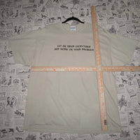 XL- Vintage Y2K funny quote 2000s era comedy beige t-shirt