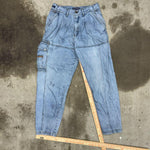 Vintage y2k bugle boy light wash 1990s faded cargo pants