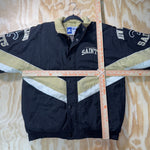 Vintage Y2K New Orleans Saints 90s starter zip puffer jacket