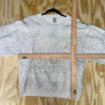 Vintage aop hawaii style print 1990s crewneck sweatshirt