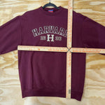 Vintage y2k harvard burgundy collegiate embroidered crewneck