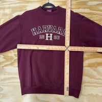 Vintage y2k harvard burgundy collegiate embroidered crewneck