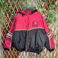 Vintage Y2K San Francisco 49ers embroider puffer nfl jacket