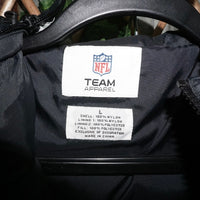 Large - Vintage Y2K Oakland Raiders 00s zip up puffer jacket