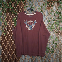 Vintage / Y2K Old Navy maroon LS raw hem 00s deer t-shirt