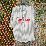 MLB baseball St. Louis Cardinals pinstripe baseball jersey
