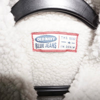 Small-Vintage Y2K Old Navy Sherpa lined denim trucker jacket