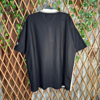 Vintage Y2K D4M embroider 2000s hiphop polo quarter zip tee