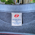Vintage Y2K anchor blue surf/skate 00s striped knit sweater