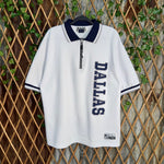 Vintage Y2K Dallas texas jersey 2000s polo 1/4 zip t-shirt
