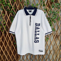 Vintage Y2K Dallas texas jersey 2000s polo 1/4 zip t-shirt