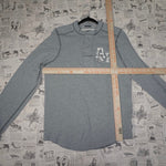 Large - Vintage Y2K Abercrombie and Fitch raw hem henley LS