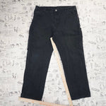 38 - Vintage Y2K Dickies workwear 00s carpenter black pants