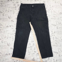 38 - Vintage Y2K Dickies workwear 00s carpenter black pants