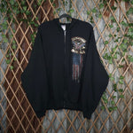 XL- Vintage / Y2K 2000’s American 2nd Amendment zipup hoodie