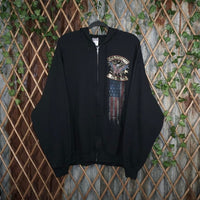 XL- Vintage / Y2K 2000’s American 2nd Amendment zipup hoodie