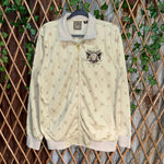 Vintage Y2K anchor blue 00s embroidered monogram aop jacket