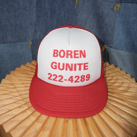 OSFA - Vintage boren gunite spell out promo 00s trucker hat