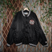 XXL - Vintage Y2K dragon embroider 1990s satin bomber jacket