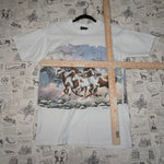 M - Vintage / Y2K 90'S Wrap around Tribal Horse Running  Tee