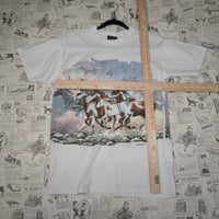 M - Vintage / Y2K 90'S Wrap around Tribal Horse Running  Tee