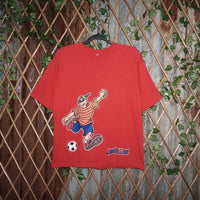 Large - Vintage Y2K bugle boy hip-hop 1990s soccer t-shirt