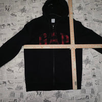 M- Vintage / Y2K 2000s Gap big arch logo grunge plaid hoodie