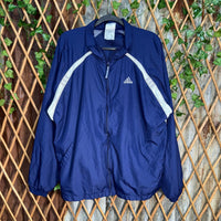 Vintage Y2K Adidas embroidered logo 3 stripe windbreaker 00s