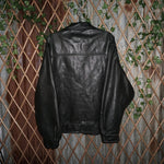 XXL -Vintage Y2K bosch embroider FX brand 90s leather jacket