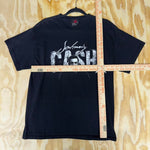 Vintage y2k johnny cash country music singer faded t-shirt