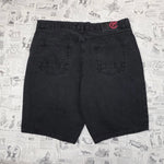 36 - Vintage / Y2K Ecko UNLTD. Black denim jean shorts jorts
