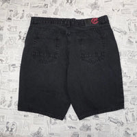 36 - Vintage / Y2K Ecko UNLTD. Black denim jean shorts jorts