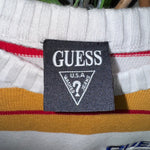 Vintage guess jeans striped pullover embroider 1990s sweater