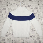 Small - Vintage Y2K Polo ralph lauren zip up stripe sweater