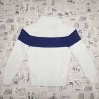 Small - Vintage Y2K Polo ralph lauren zip up stripe sweater