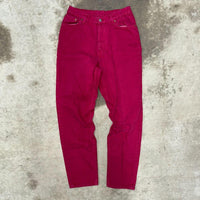 Vintage y2k levis strauss denim over dyed red 90s jeans