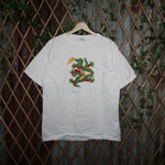 Medium - Vintage Y2K embroider dragon essential 1990s tshirt