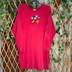 Vintage y2k mickey mouse embroidered long sleeve sleep shirt