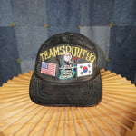 OSFA - Vintage korea team spirit 1993 embroider leather hat