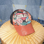 OSFA - Vintage / Y2K grunge 2000s trucker embroidered hat