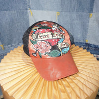 OSFA - Vintage / Y2K grunge 2000s trucker embroidered hat