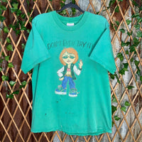 Vintage y2k dont even try it quote distressed 90s bboy shirt