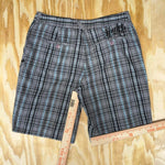 Vintage y2k hurley plaid embroider 2000s surf skate shorts