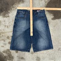 Vintage Y2K ECKO UNLTD baggy 00s embroider jean shorts jorts