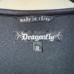 Vintage Y2K dragonfly grunge 00s flame zip up track jacket