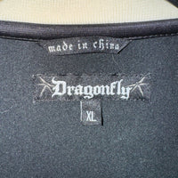 Vintage Y2K dragonfly grunge 00s flame zip up track jacket