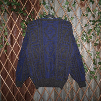 Medium - Vintage Y2K Aztec style abstract 1990s knit sweater