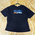 XXL - Vintage y2k eagle american flag t-shirt
