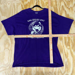 XXL - Vintage y2k who rescued who? nature wolf t-shirt