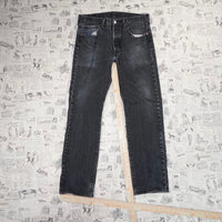 32x32-Vintage Y2K Levi 501 faded black denim essential jeans